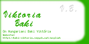 viktoria baki business card